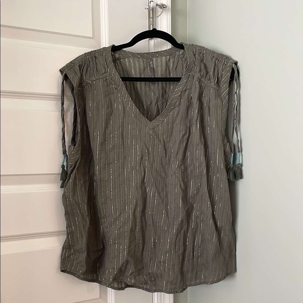 Elegant Olive Green Women's Top
